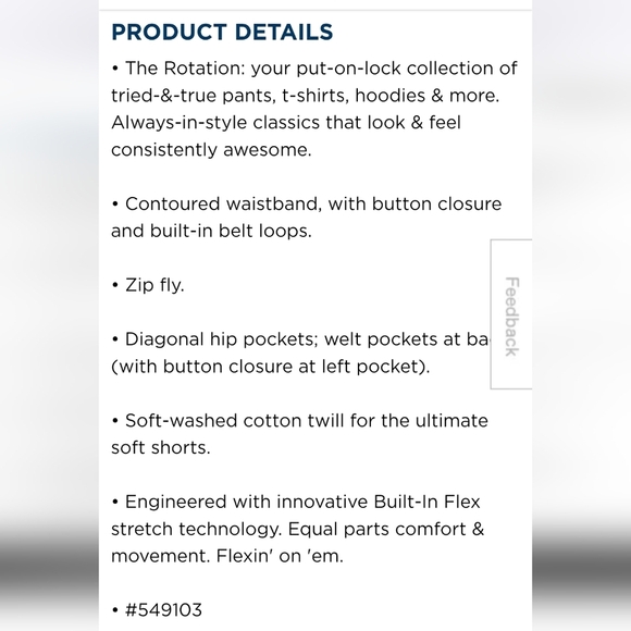 Old Navy #549103 Slim Built-in Flex Rotation Dark Tan/Brown Chino Shorts NWT - Picture 11 of 11